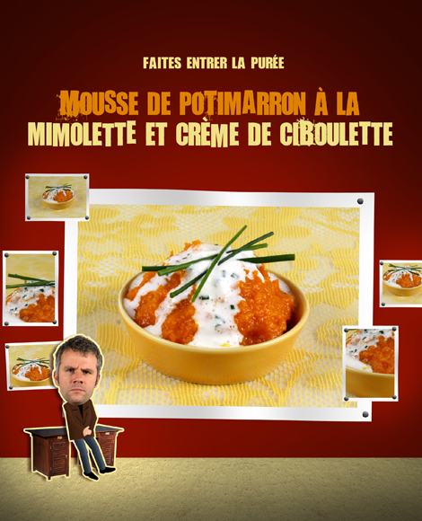 Mousse de potimarron à la mimolette